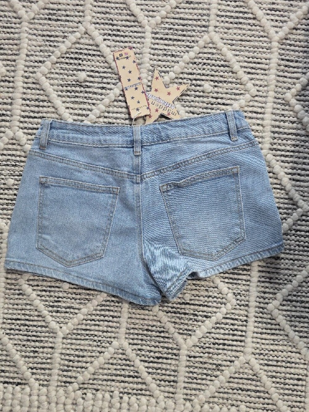 Madden Girl Light Wash Denim Cutoff Shorts - Picture 3 of 3